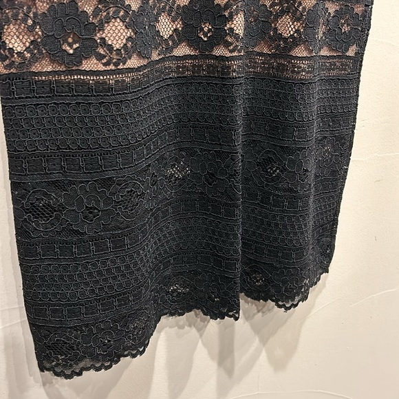 H&M top and skirt set, black lace with nude lining, top: M, bottom: S - Picture 7 of 8